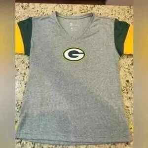 Gray and Green Sports T-Shirt